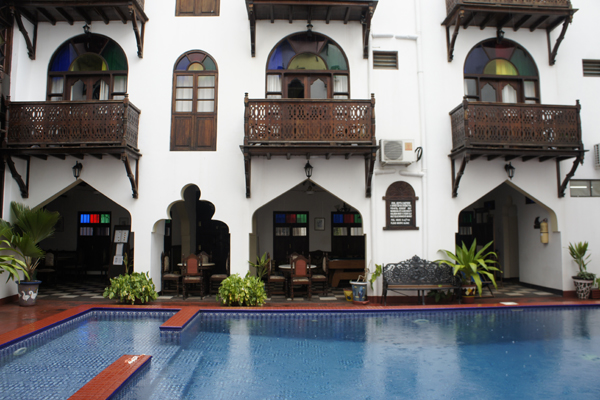 Dhow Palace Hotel in Stone Town Pool and inner court of Dhow Palace Hotel
